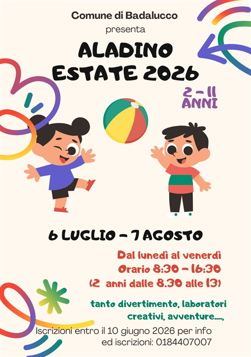 Aladino Estate 2026 - Centro Estivo